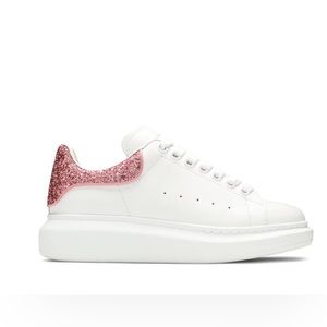 Alexander McQueen Girl’s Oversized Glitter Leather Sneakers